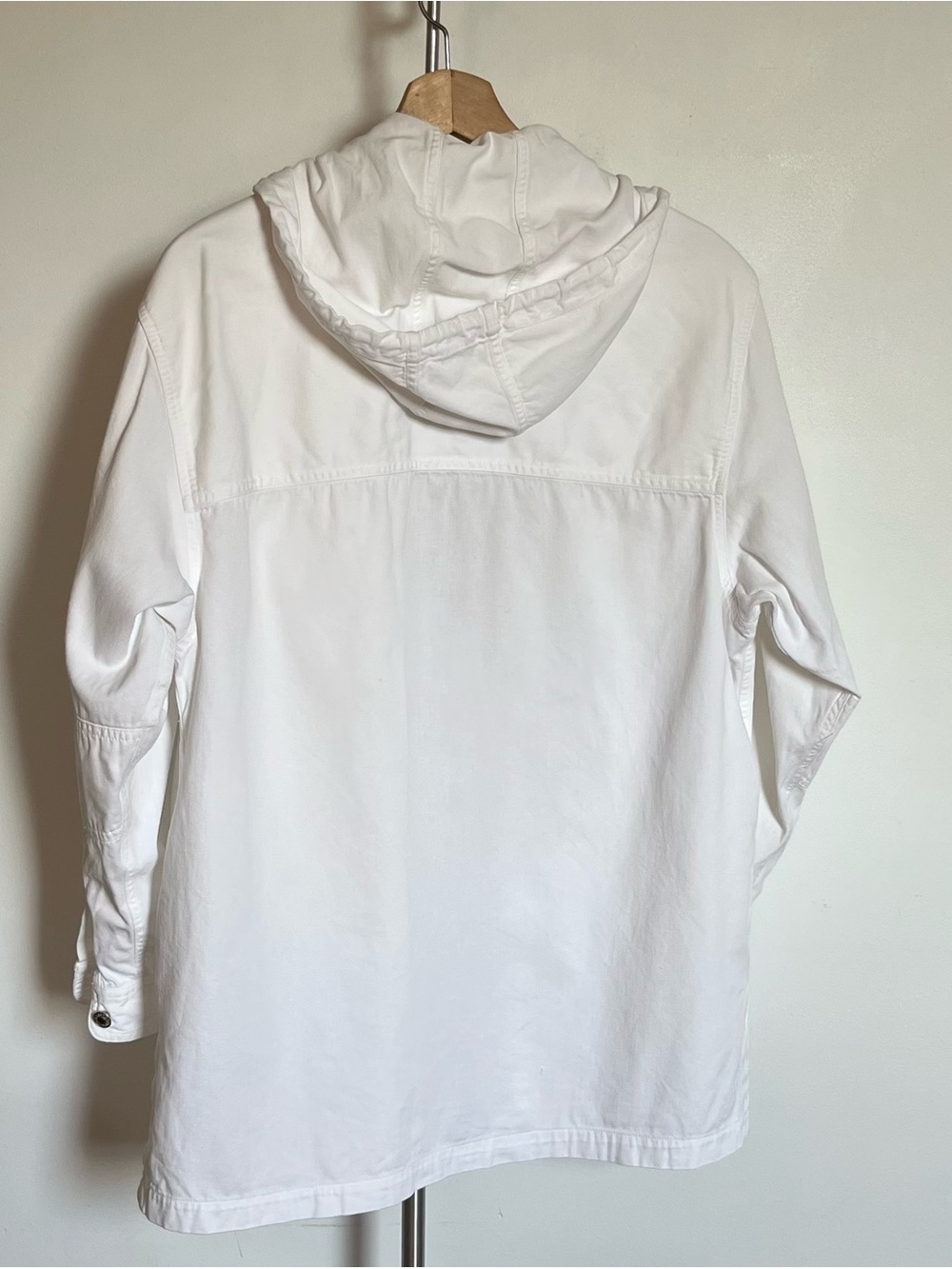 Vintage White Hooded Utility Jacket - Picture 3 of 8